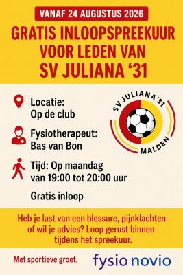 Spreekuur fysio bij Juliana